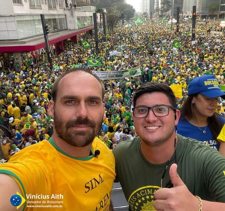 Vinícius Aith participa de manifestação do 7 de Setembro na Paulista   