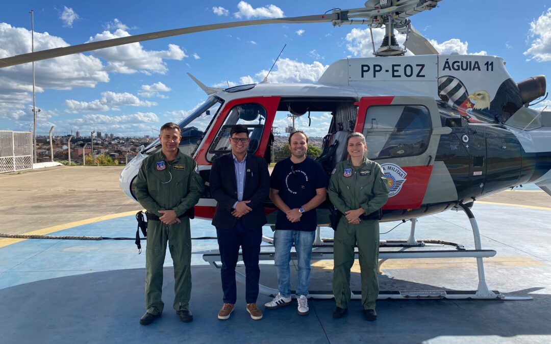 Vinícius Aith visita Base de Aviação de Sorocaba