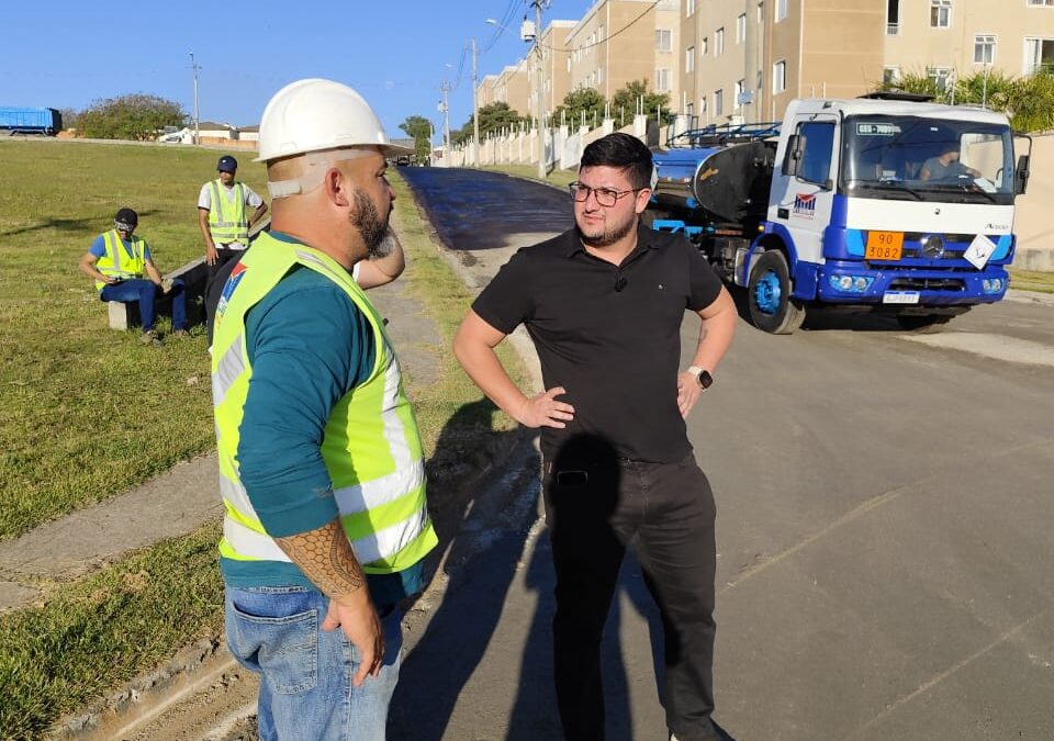 Vereador Aith acompanha recape de ruas no Jardim Leocádia e anuncia mutirão de serviços na região